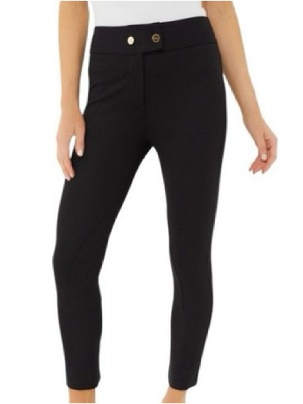 Tuckernuck Women’s Ponte Bridwell Riding Pants Size Large Black Ankle Length EUC